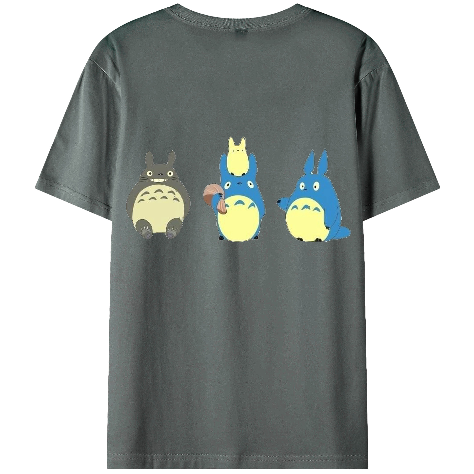 （画像用） となりのトトロ 草壁メイ 草壁サツキ My Neighbor Totoro Satsuki Kusakabe Mei Kusakabe 綿100％ メンズ半袖Tシャツ（バックプリント） 通気性